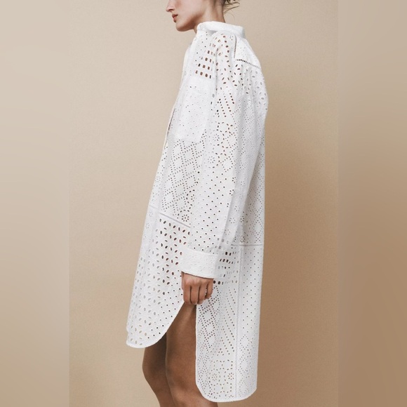ZW collection zara embroidered eyelet dress - Picture 4 of 8